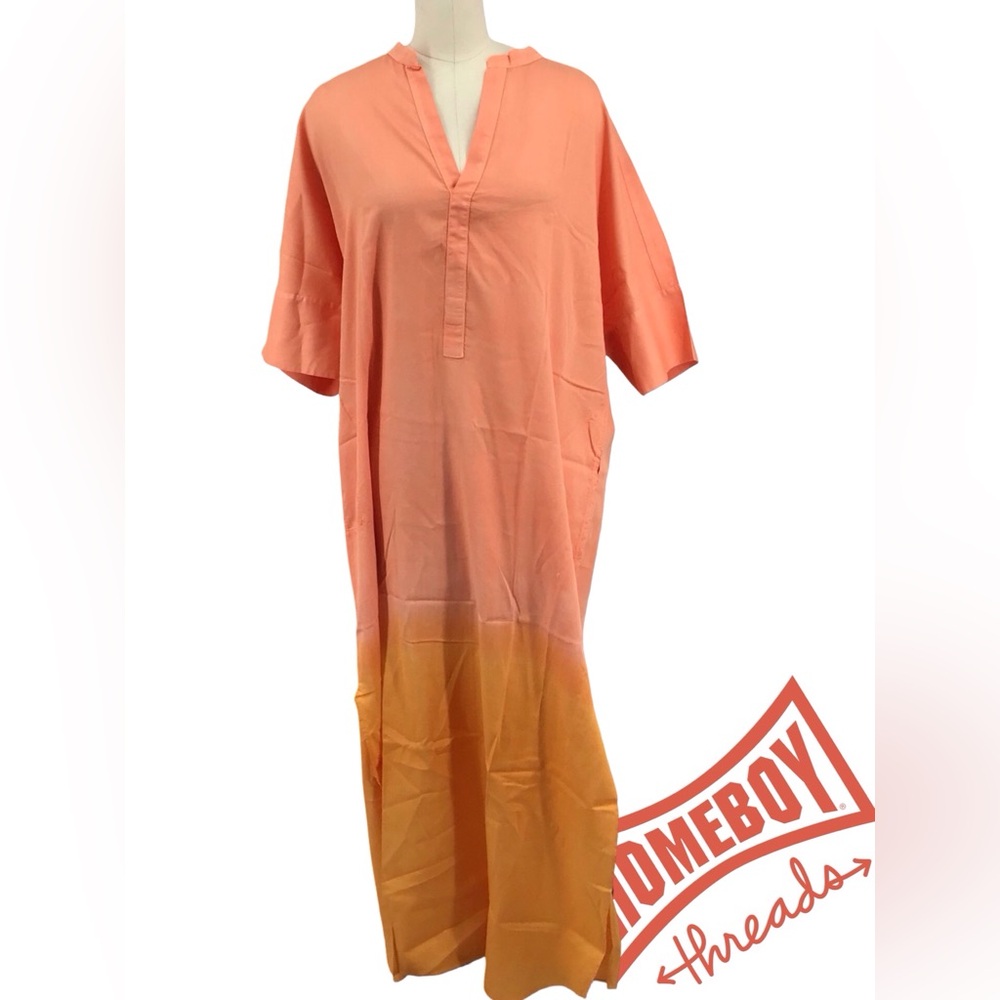 Ocean+Main Orange Kaftan Dress